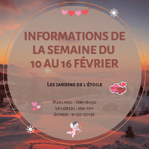 Les infos de la semaine ! 🌟📅 Du 10 au 16 février
