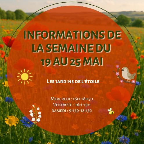 Les infos de la semaine du 19 au 25 mai 📅