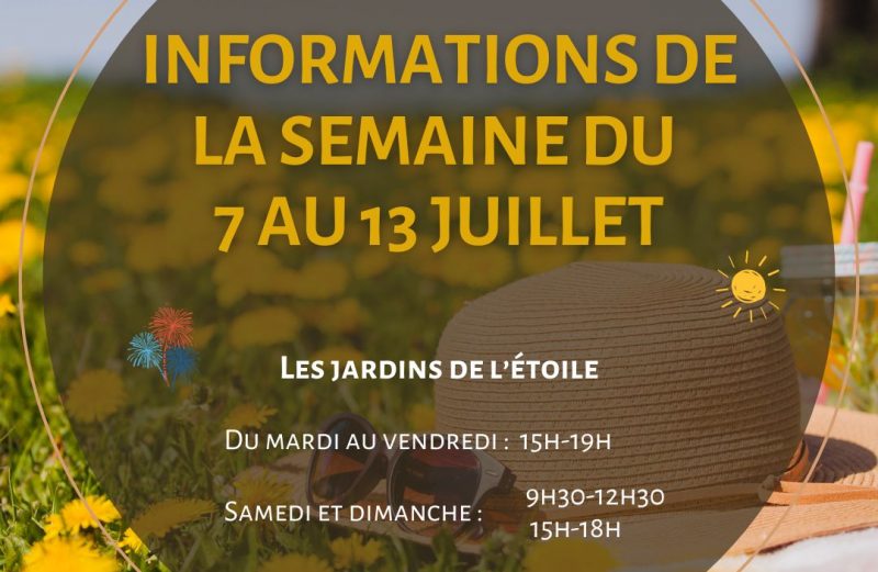 Les infos de la semaine du 7 au 13 juillet 2025 ! 📅